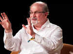 Pictures of renowned author Salman Rushdie who was attacked on the lecture stage in New York