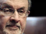 Pictures of renowned author Salman Rushdie who was attacked on the lecture stage in New York