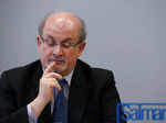 Pictures of renowned author Salman Rushdie who was attacked on the lecture stage in New York