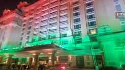 Star hotel in the city lit up Indian flag on occasion of 75th year independence