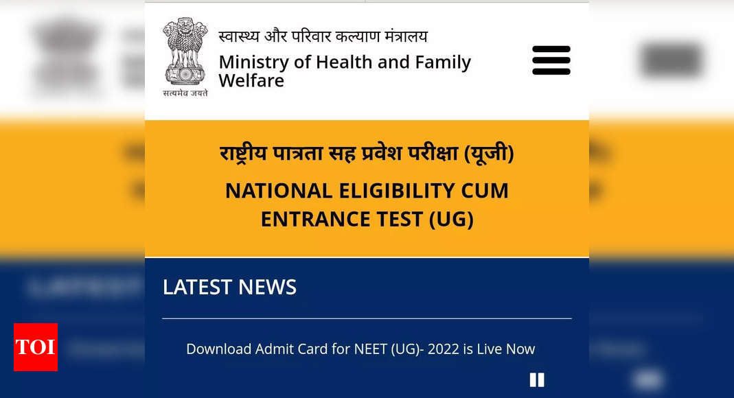 NEET UG Result 2022 expected soon at neet.nta.nic.in, check details – Times of India