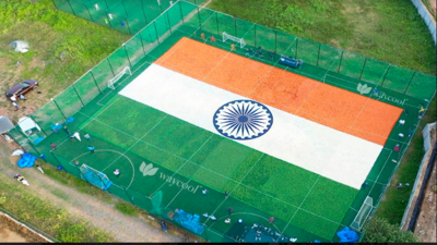 WayCool creates huge national flag with vegetables in Bengaluru