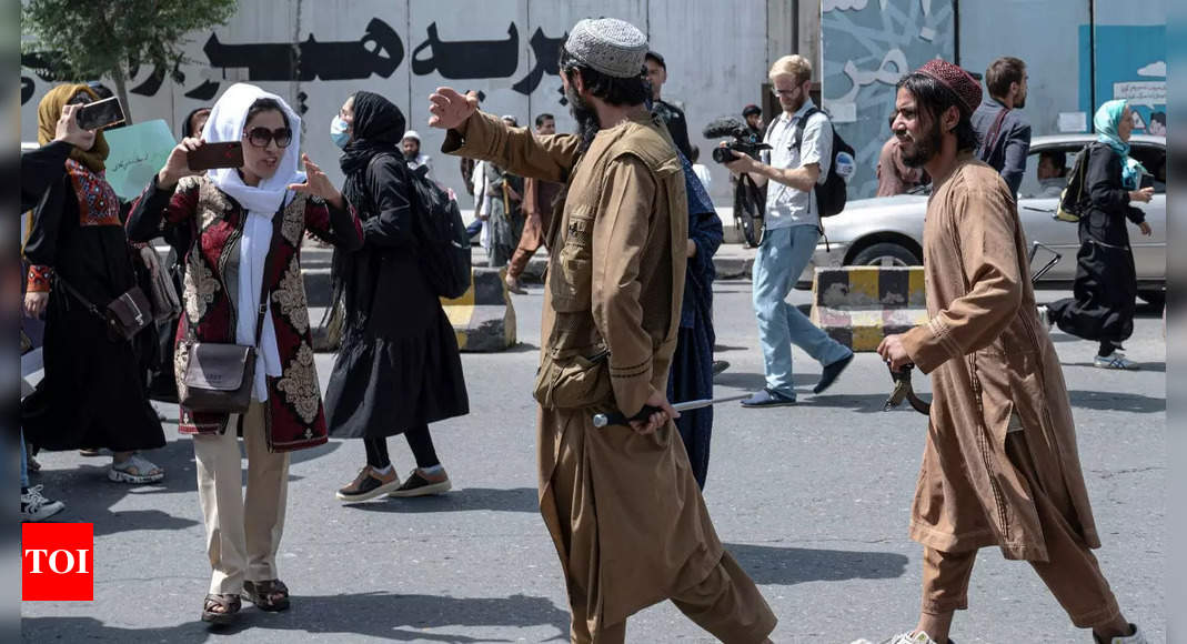 Taliban Violently Disperse Rare Women's Protest In Kabul - Times Of India