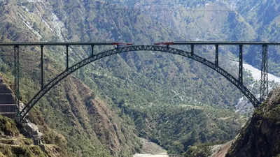 World’s highest railway bridge gets ‘golden joint’ | India News - Times ...