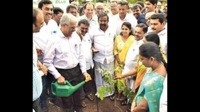 Minister K N Nehru launches mega plantation drive in Coimbatore