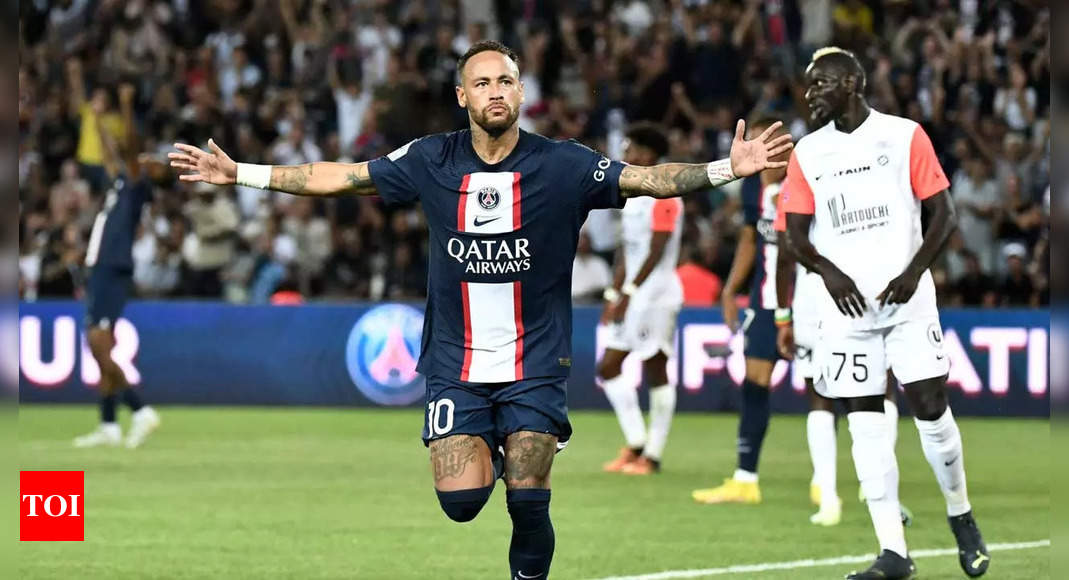 Neymar scores brace, Kylian Mbappe on target in PSG victory | Football News – Times of India