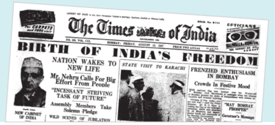 India@75: India's story through TOI's front pages