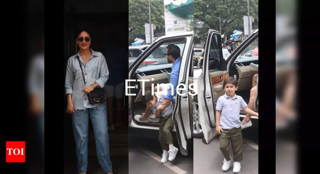 Kareena Kapoor Khan, Saif Ali Khan, And Taimur Step Out In Their Casual ...