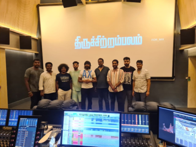 Final audio mix of ‘Thiruchitrambalam’ gets completed; director Mithran Jawahar shares a pic with Dhanush and Anirudh