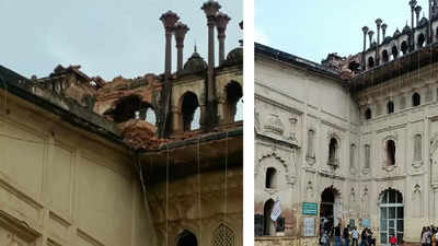 Lucknow: Portion of 230-year-old Bara Imambara parapet collapses after heavy rains