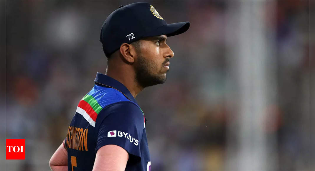 Washington Sundar out of Zimbabwe series with shoulder injury | Cricket News – Times of India