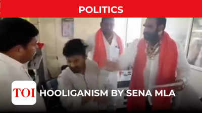On cam: Sena MLA Santosh Bangar assaults catering manager, video goes viral