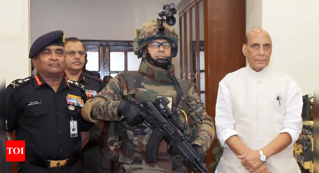 Rajnath Singh hands over multiple indigenous weapons to Army