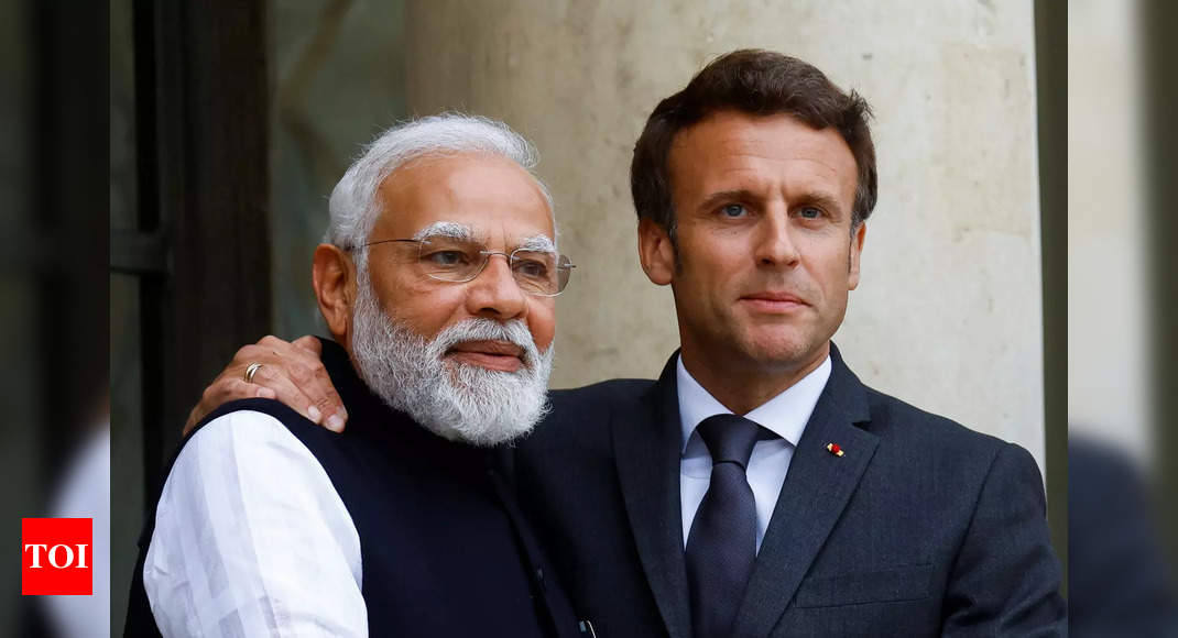 PM Modi & French President Macron discuss def ties, civilian N-energy cooperation | India News – Times of India