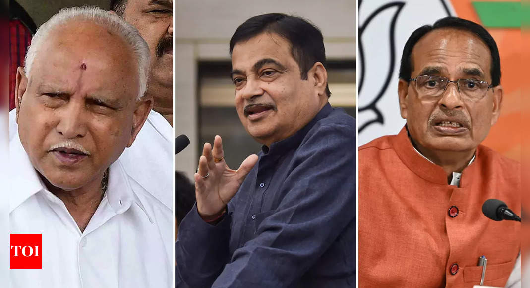 Nitin Gadkari, Shivraj Singh Chouhan out, Yediyurappa in as BJP rejigs parliamentary body | India News – Times of India