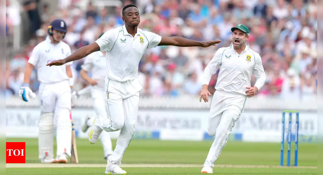 1st Test: South Africa’s Rabada and Nortje rock England on Day 1 | Cricket News – Times of India