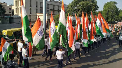 Har ghar tiranga March held in Patna | India News - Times of India