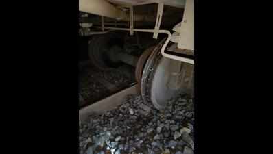 2 injured as exp rams stationary goods train, derails near Gondia
