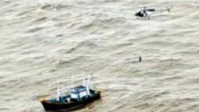 Surat: Indian Coast Guard rescues 14 fishermen from sinking boat