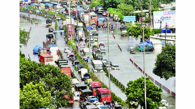 Flood-like situation in city’s low-lying areas
