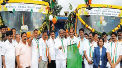 MLA buys buses for Chitradurga govt school students