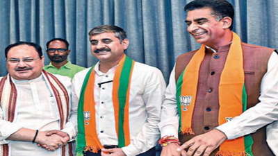 Himachal Pradesh Congress ex-working president, Nalagarh MLA join BJP