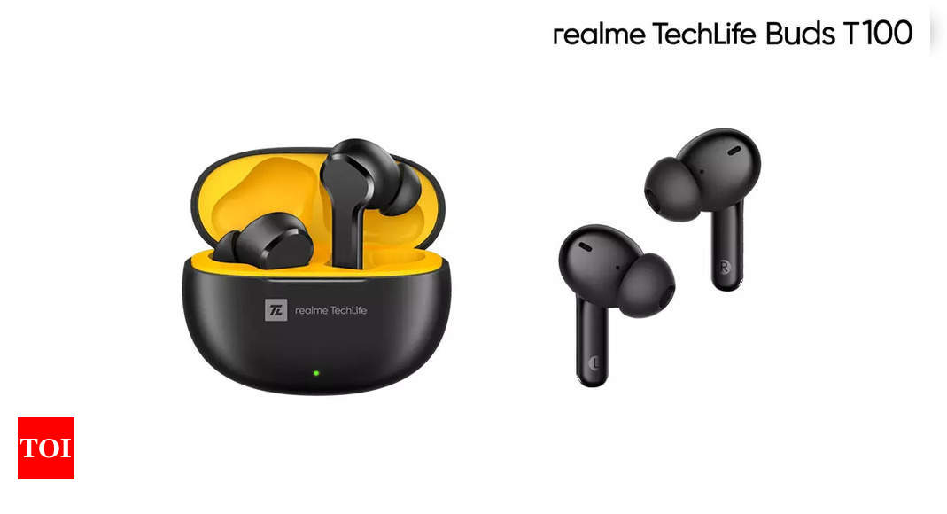 Realme TechLife T100 true wireless earbuds with fast charging support launched, priced at Rs 1,499 – Times of India