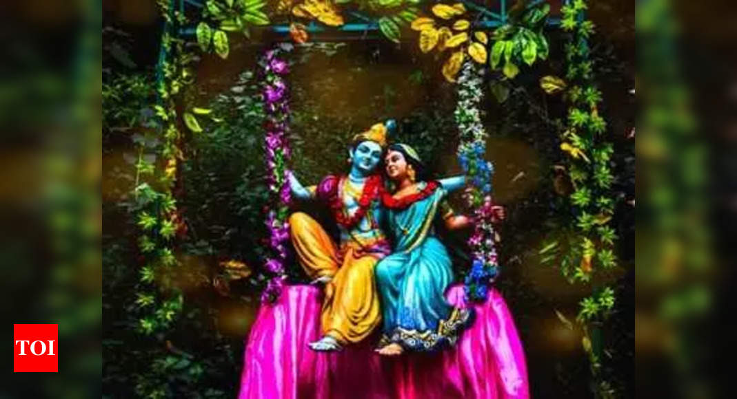 Krishna& radha | Mandala design art, Indian art paintings, Painting