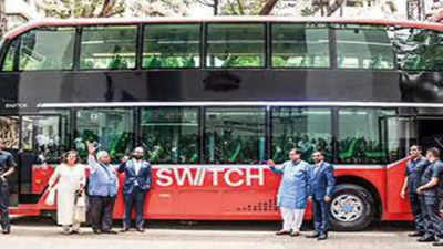 Switch brings red double decker bus in EV avatar