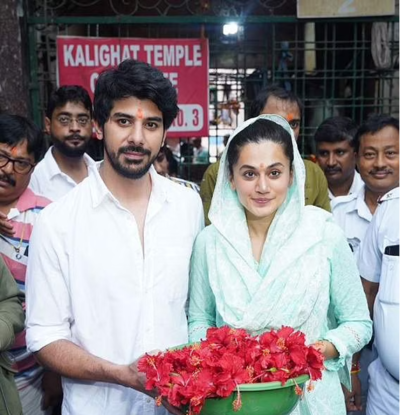 Taapsee Pannu visits Kalighat temple ahead of ‘Dobaaraa’ release, says Kolkata has a special place in her heart