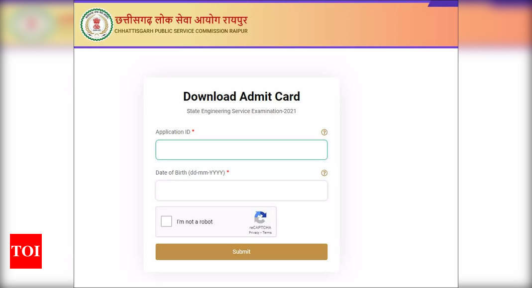 CGPSC AE Admit Card 2022 released at psc.cg.gov.in; download here | – Times of India