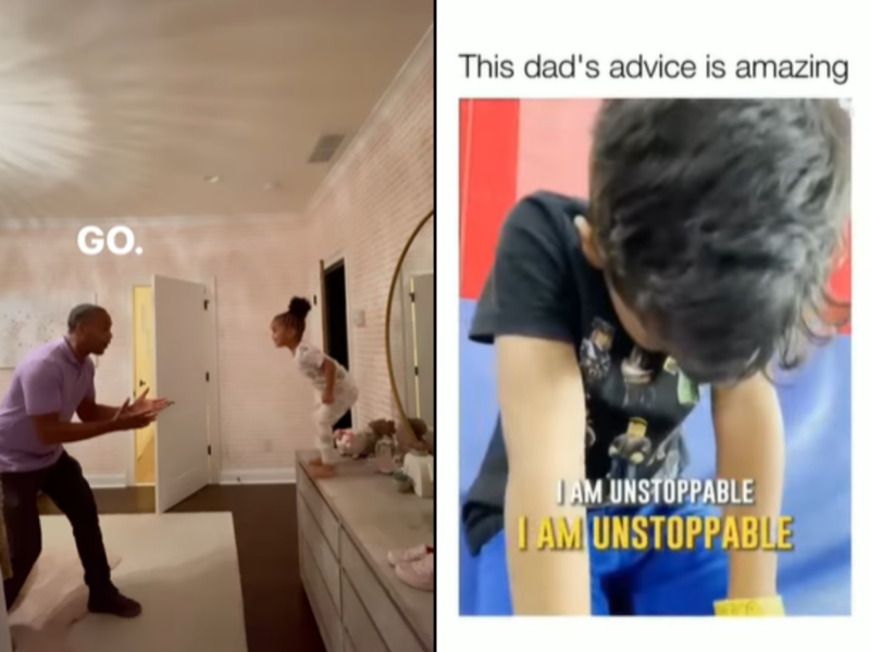 Adorable viral videos show dads teaching their kids to believe in themselves