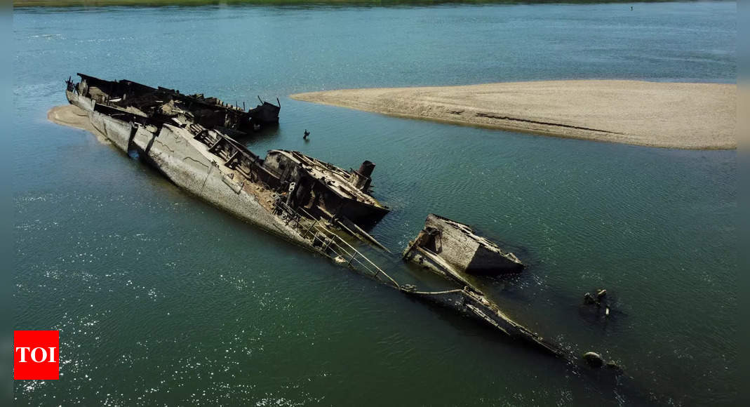 Low water levels on Danube reveal sunken WW2 German warships – Times of India