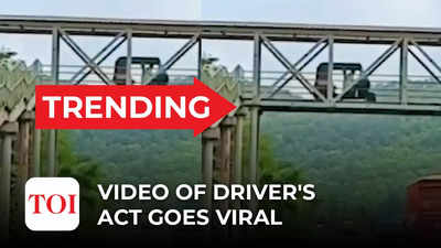 Maharashtra: Auto driver uses foot over bridge to cross highway lanes, video goes viral