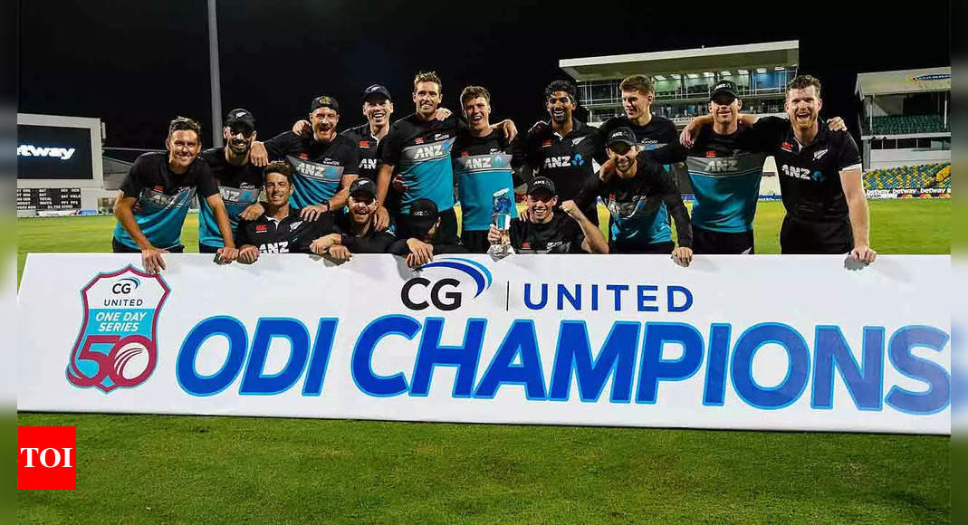 Tom Latham leads New Zealand to maiden ODI series win in West Indies | Cricket News – Times of India