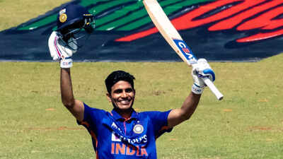 3rd ODI: Shubman Gill smashes maiden international hundred, takes India to  289/8 against Zimbabwe | Cricket News - Times of India