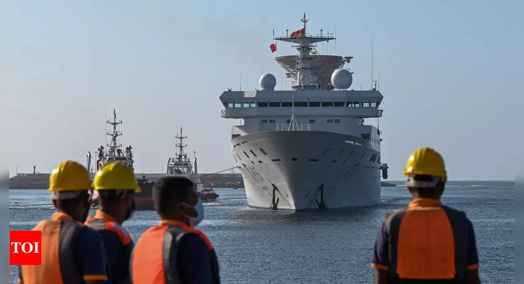 Chinese satellite tracking ship leaves Sri Lanka after controversial visit – Times of India