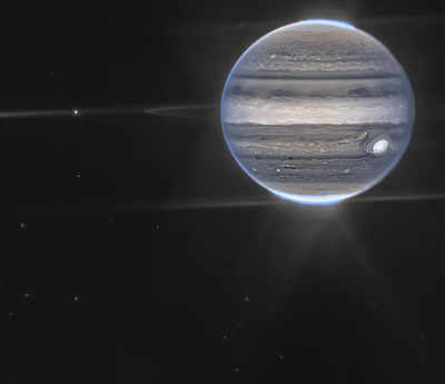 James Webb Space Telescope shows Jupiter's auroras, tiny moons