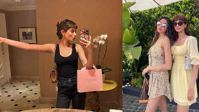 Khushi Kapoor drops vacay pictures from LA, Shanaya Kapoor says 'come back now'