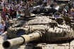 People visit an exhibition of destroyed Russian military vehicles and weapons, dedicated to the upcoming country's Independence Day, amid Russia's attack on Ukraine, in the centre of Kyiv, Ukraine.