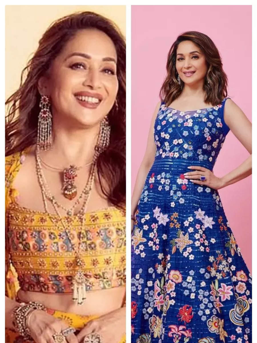 Madhuri Dixit Nenes Breathtaking Floral Closet Times Of India 