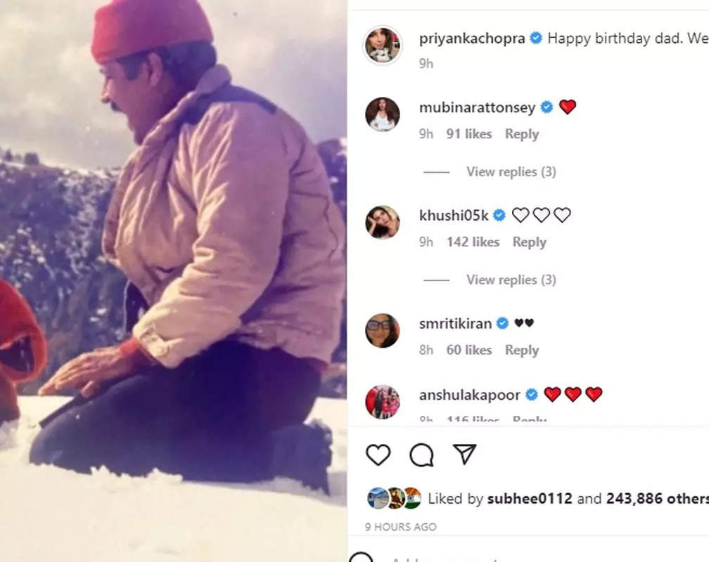 
Priyanka Chopra misses dad late Ashok Chopra on his birth anniversary, shares childhood memory from Kashmir with an emotional post
