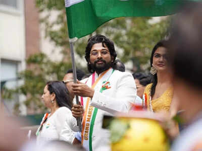 When a sari-clad Harnaaz Sandhu met an all suited up Allu Arjun