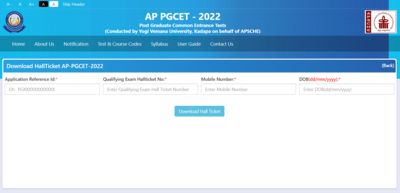 AP PGCET Hall Tickets 2022 released @ cets.apsche.ap.gov.in, Exams from September 3