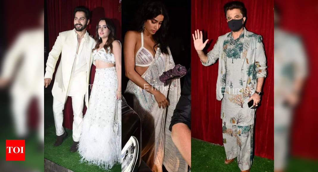 Photos Varun Dhawan Anil Kapoor Janhvi Kapoor Malaika Arora And Others Attend Kunal Rawal S