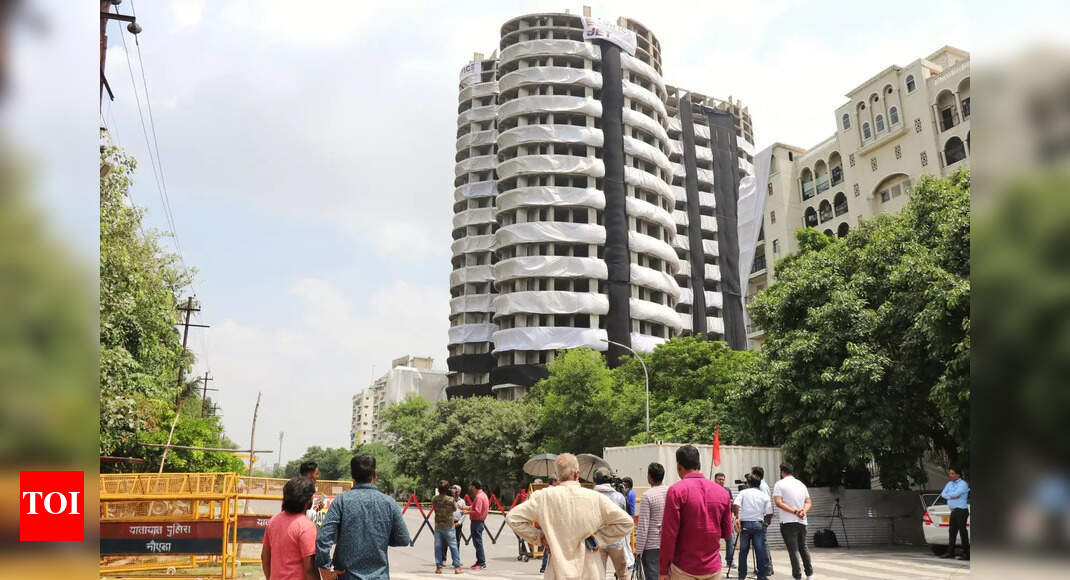 Noida twin towers demolition: Final check at 2pm, before a siren & the fall