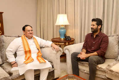 After Amit Shah meeting JrNTR, 'Bheeshma' star Nithin meets BJP chief JP Nadda