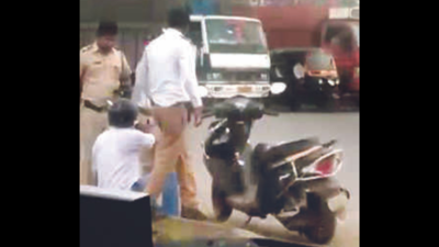 Navi Mumbai: Biker, traffic cop slug it out at zebra crossing