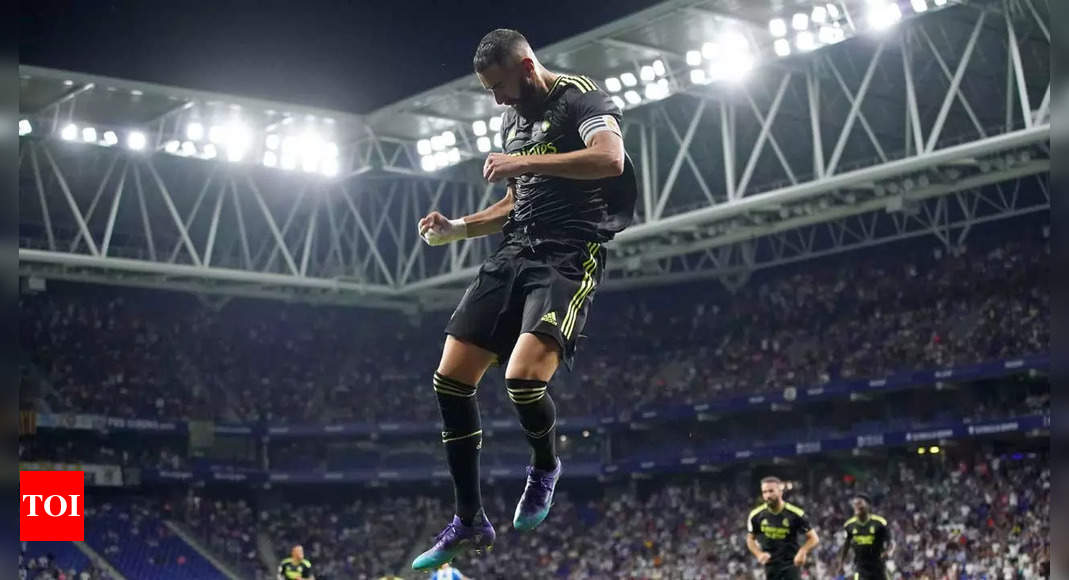 Karim Benzema’s late brace snatches win for Real Madrid at Espanyol | Football News – Times of India