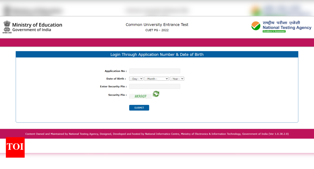 CUET admit Card CUET PG Phase 1 Admit Card 2022 released, download